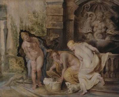 Die Töchter des Kekrops entdecken Erichthonios, um 1615 von Peter Paul Rubens